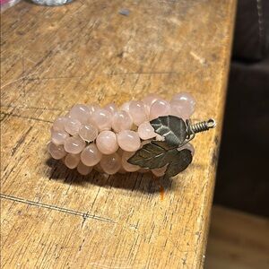 Vintage rose quartz grape cluster